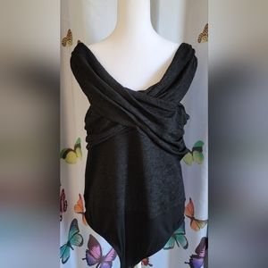 Torrid Off Shoulder Criss Crossed Front Floral Bodysuit